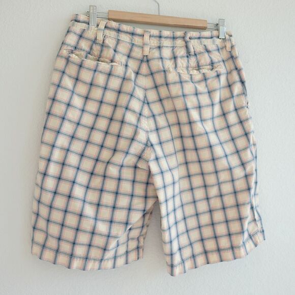 Vintage Abercrombie & Fitch Men's Bermuda Shorts Cream Pink Blue Sz 30 - Picture 7 of 16